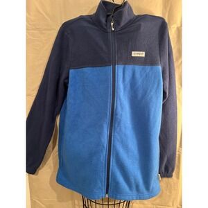 Magellan Outdoors Colorblock Fleece Jacket Navy Blue Royal Blue Classic Fit Size